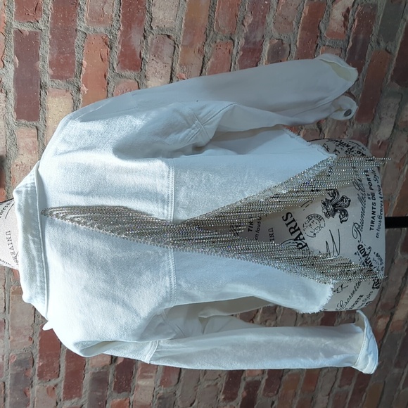 Rhinestone jean jacket - Picture 1 of 5